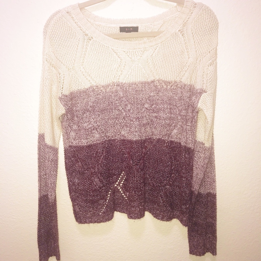 Anthropology • E (hanger) M • Crochet Sweater